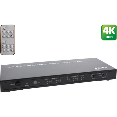 4043718232000 - HDMI Matrix Switch   Umschalter 4K2K 4 Eingänge auf 2 Ausgänge