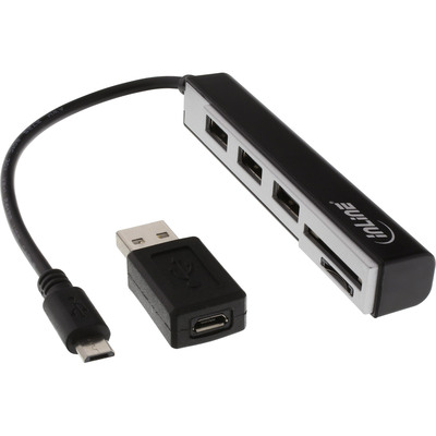 4043718232307 - USB OTG Cardreader & 3-fach USB 20 Hub für SDXC microSD mit Adapter