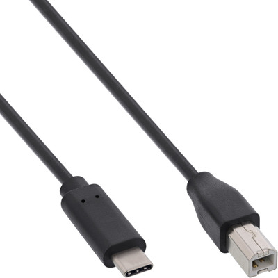 4043718250004 - USB 20 Kabel USB-C Stecker an USB-B Stecker schwarz 15m