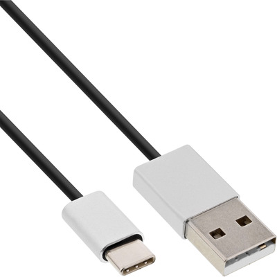 4043718260614 - USB 20 Kabel USB-C Stecker an A Stecker schwarz Alu flexibel 15m