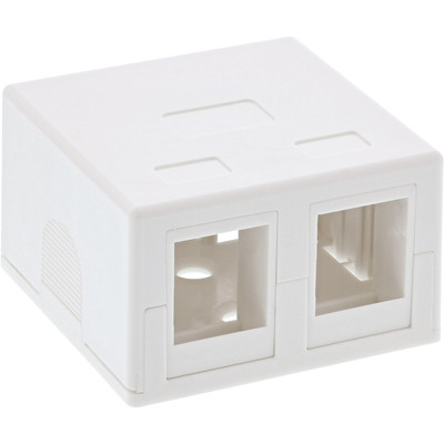 4043718264087 - Anschlussdose Aufputz für 2x Keystone RJ45 Buchse weiß 4043718264087 - Anschlussdose Aufputz für 2x Keystone RJ45 Buchse weiß