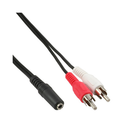 4043718265886 - Cinch Klinke Kabel 2x Cinch Stecker an 35mm Klinke Buchse 3m 4043718265886 - Cinch Klinke Kabel 2x Cinch Stecker an 35mm Klinke Buchse 3m