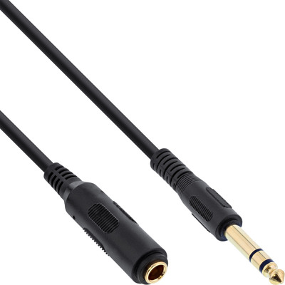 4043718266043 - Kopfhörerverlängerung 63mm ST BU Stereo vergoldete Kontakte 1m 4043718266043 - Kopfhörerverlängerung 63mm ST BU Stereo vergoldete Kontakte 1m