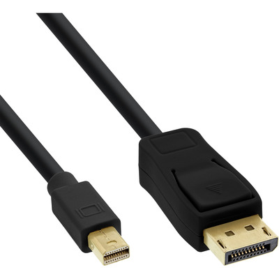 4043718266487 - InLine Mini DisplayPort zu DisplayPort Kabel 1m vergoldete Kontakte schwarz