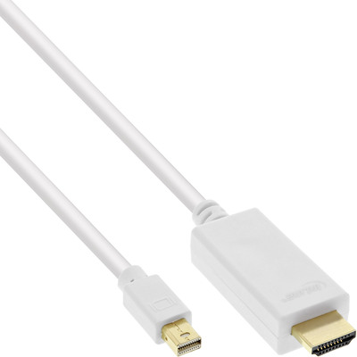 4043718278176 - Mini DisplayPort zu HDMI Konverter Kabel mit Audio 4K 60Hz weiß 05m