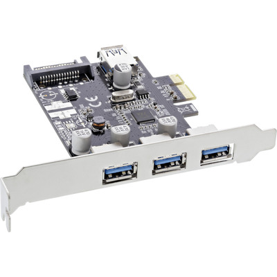 4043718282760 - Schnittstellenkarte 3x+1x USB 30 PCIe mit SATA Strom + LP-Slotblech