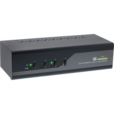 4043718284696 - KVM Desktop Switch 4-fach Dual-Monitor DP 12 4K USB 30 Audio