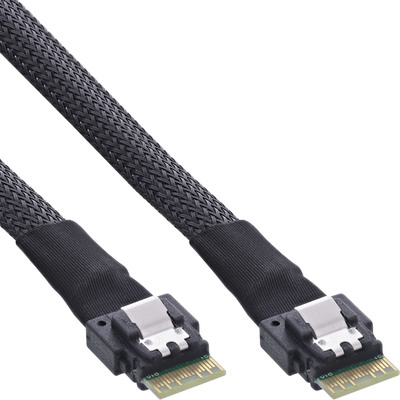 4043718288571 - Slim SAS Kabel SFF-8654 4i zu SFF-8654 4i 24Gb s 1m