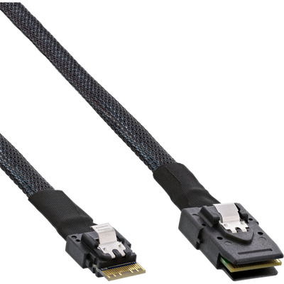 4043718288625 - Slim SAS Kabel SFF-8654 4i zu Mini SAS SFF-8087 12Gb s 05m