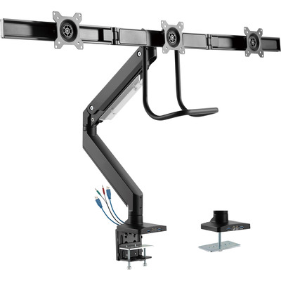 4043718289097 - Tischhalterung mit Lifter+USB beweglich für 3 Monitore bis 69cm (27)