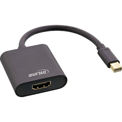 4043718290482 - Mini DisplayPort HDMI Konverterkabel Aluminium mit Audio 4K 60Hz schwarz