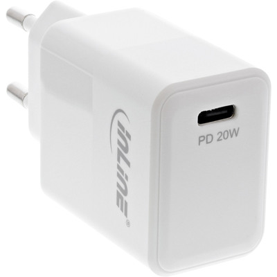 4043718295609 - USB PD Netzteil Ladegerät Single USB-C Power Delivery 20W weiß