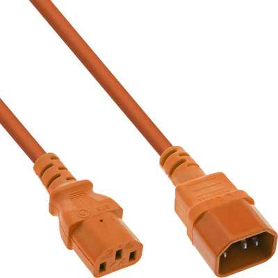 4043718297290 - Kaltgeräteverlängerung C13 auf C14 orange 03m