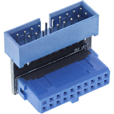 4043718298174 - USB 30 Adapter intern Pfostenanschluss Stecker Buchse oben gewinkelt