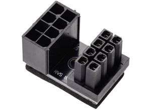 4043718303106 - Strom Adapter [1x ATX-Stecker 8pol (4+4) - 1x ATX-Buchse 8pol (4+4)] Schwarz - Inline