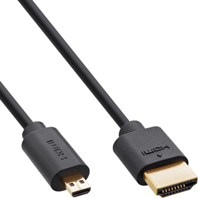 4043718308309 - Slim Ultra High Speed HDMI Kabel 8K4K A St   D St (Micro) 1m