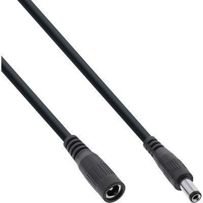 4043718308811 - DC Verlängerungskabel DC Stecker Buchse 55x21mm AWG 18 schwarz 5m