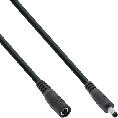 4043718308910 - DC Verlängerungskabel DC Stecker Buchse 40x17mm AWG 18 schwarz 5m