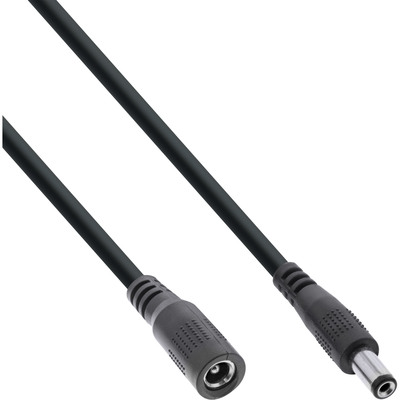 4043718309016 - DC Verlängerungskabel DC Stecker Buchse 55x25mm AWG 18 schwarz 5m