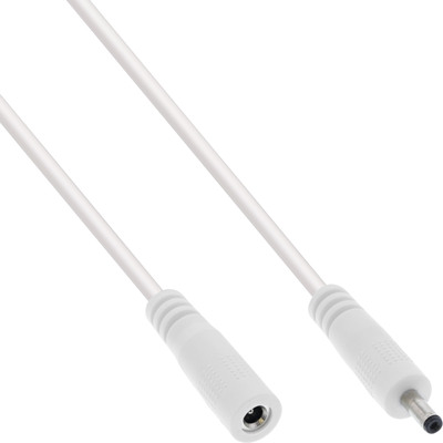 4043718309061 - DC Verlängerungskabel DC Stecker Buchse 35x135mm AWG 18 weiß 5m