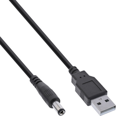 4043718310111 - USB DC Stromadapterkabel USB A Stecker zu DC 55x210mm Hohlstecker sc