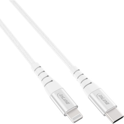 4043718313365 - USB-C Lightning Kabel für iPad iPhone iPod silber Alu 1m MFi