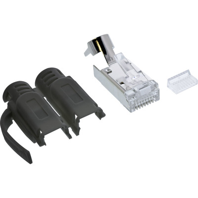 4043718317080 - Crimpstecker Cat6A RJ45 geschirmt 3-teilig schwarz 10er Pack