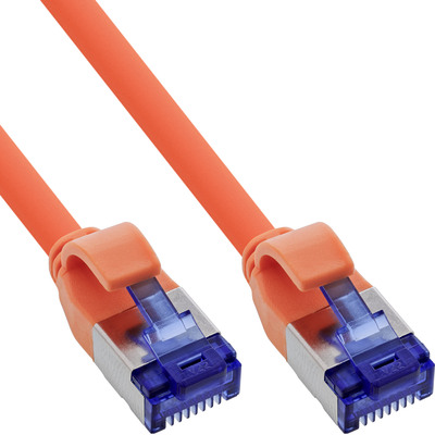 4043718335466 - Patchkabel Slim Cat6A S FTP TPE (LSZH) flexibel PoE orange 25m