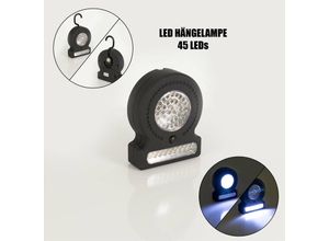 4043722012322 - Werkstatt led Hängelampe Taschenlampe Leuchte Lampe Handlampe mit 45 LEDs mit Haken und Magnet - Mauk