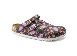 4043734854149 - Clog Kay Superlauf Birko-Flor Blooming Roses Black schmal Gr 36 - Birkenstock