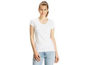 4043738425369 - Shirt mit V-Ausschnitt für Damen weiß