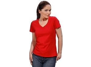 4043738425482 - Shirt mit V-Aussschnitt für Damen rot