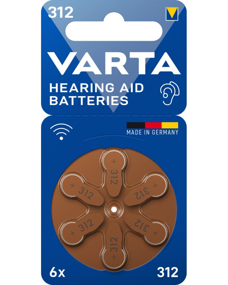 4043752393569 - V 312 Hörgerätebatterie Hearing Aid Bl6 VARTA Hearing Aid 312 V 312 Hörgerätebatterie Hearing Aid Bl6 4043752393569