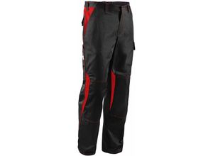 4043849680596 - Kübler Workwear - Kübler Image Dress New Design Hose schwarz mittelrot Gr 44 - Schwarz