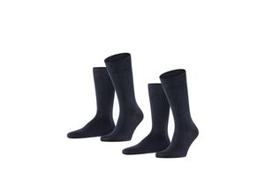 4043874491990 - FALKE Socken im 2er-Pack Herren Baumwolle marine