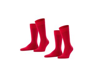 4043874492089 - FALKE Socken im 2er-Pack Herren Baumwolle rot