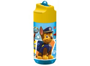 4043891282304 - Paw Patrol transparente Trinkflasche mit integriertem Strohhalm 400 ml