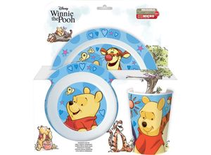 4043891335437 - Winnie Puuh 3tlg Frühstücksset Winnie the Pooh in Hellblau