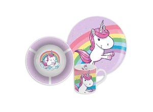 4043891504499 - Einhorn 3tlg Frühstücksset Einhorn in Bunt