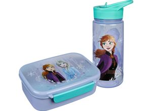 4043946316664 - Lunchbox Brotzeitdose & Trinkflasche Frozen Kunststoff (Set 2-tlg) mit Trinkflasche rosa