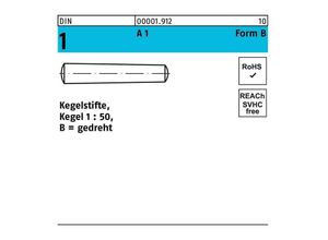 4043952003503 - Kegelstift DIN 1 Form B B 4 x 26 A1 gedreht DIN 1