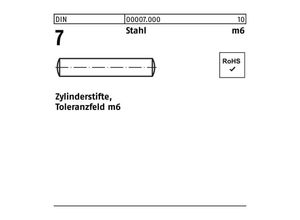 4043952006115 - Zylinderstift DIN 7 13 m6 x 70 Stahl DIN 7