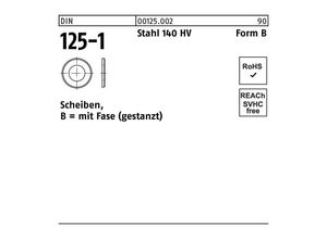 4043952046999 - Unterlegscheibe DIN 125-1 B 23x 39x3 Stahl 140 HV 200 Stück