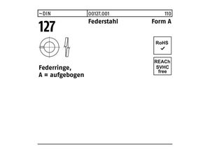 4043952051993 - Federring DIN 127 A 16 Federstahl 250 Stück