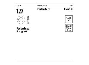 4043952052372 - Federring DIN 127 B 16 Federstahl 250 Stück