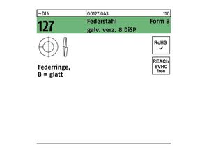 4043952054086 - Federring DIN 127 B 10 Federstahl galvanisch verzinkt 8 DiSP