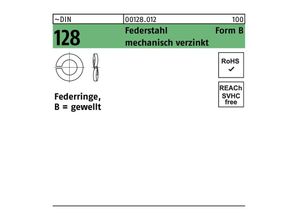 4043952056127 - Federring DIN 128 B 12 Federstahl mechanisch verzinkt