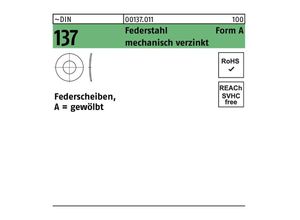 4043952057650 - Federscheibe DIN 137 A 10 Federstahl mechanisch verzinkt