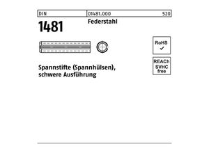 4043952371954 - Spannstift DIN 1481 21x 65 Federstahl schwere Ausführung 10 Stück 4043952371954 - Spannstift DIN 1481 21x 65 Federstahl schwere Ausführung 10 Stück