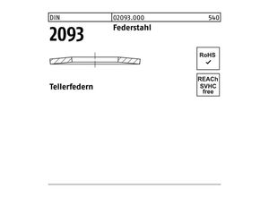 4043952380871 - Tellerfeder DIN 2093 20x 82x06 Federstahl 200 Stück